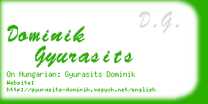 dominik gyurasits business card